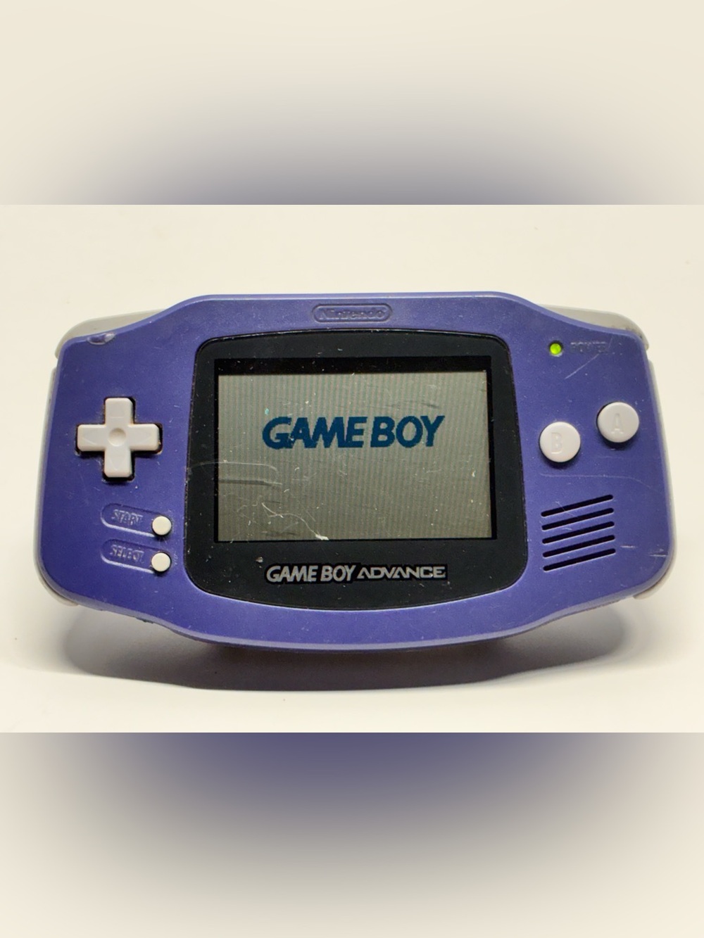 Nintendo Game Boy Advance GBA AGB-001 Indigo Purple Handheld Console TESTED